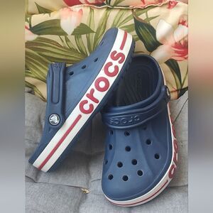 Crocs Crocband Clog Kids Size 6  Iconic Comfort Shoes Navy Blue Red